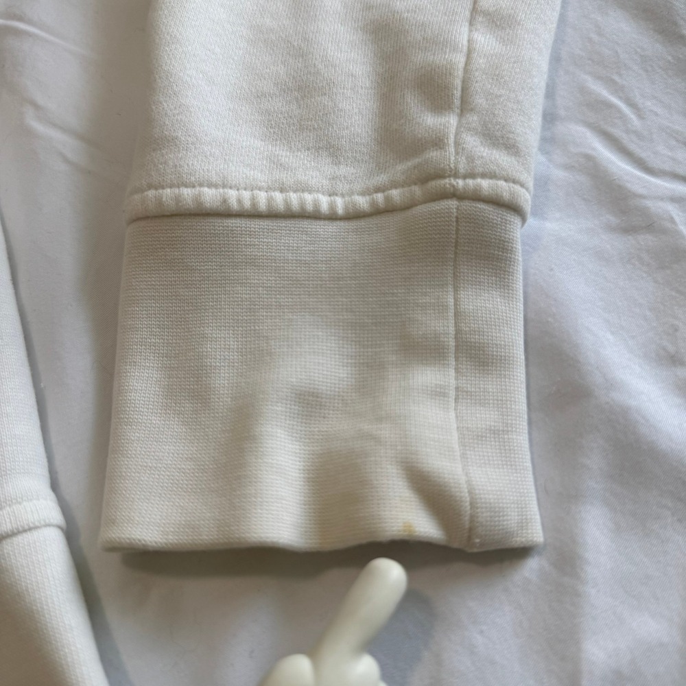 Gap Vintage Y2K Off White Full Zip Hoodie Womens Cream Sweatshirt Sleeve Pocket - Picture 7 of 11